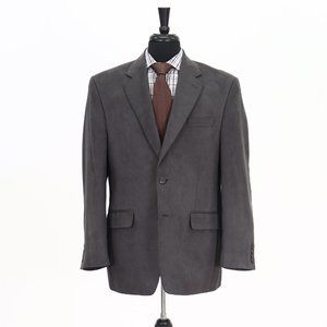 Ralph Lauren 42R Gray Solid 2-Button Sport Coat Blazer Jacket G077